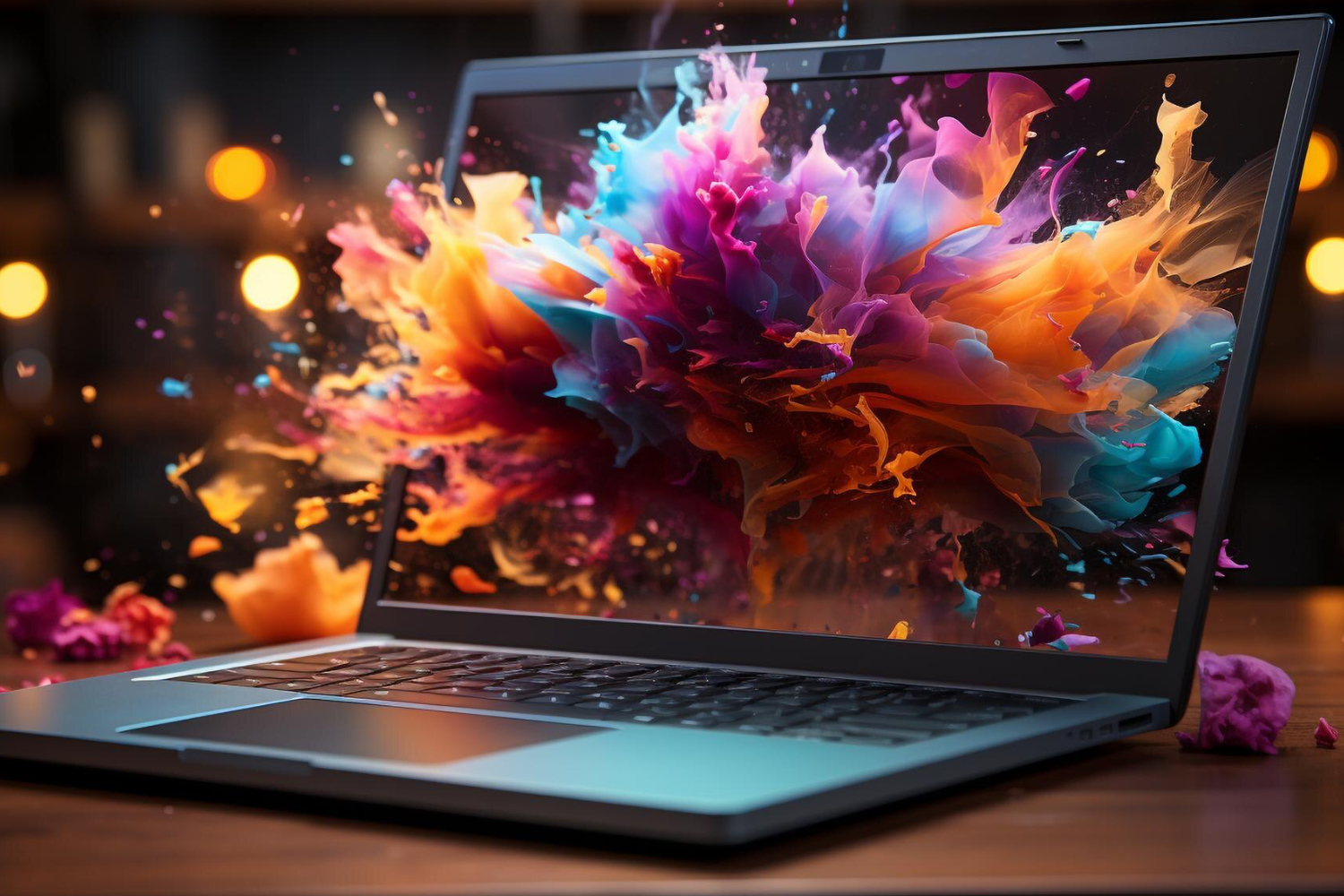 Splashing Laptop