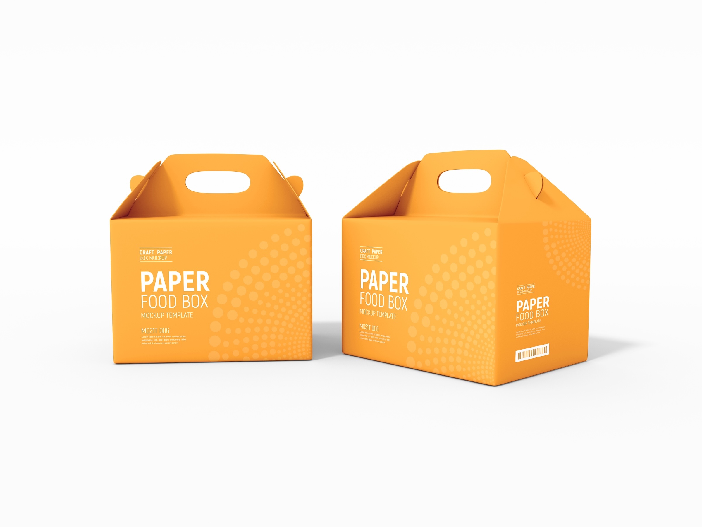 Paper Food Delivery Box Packaging Mockup